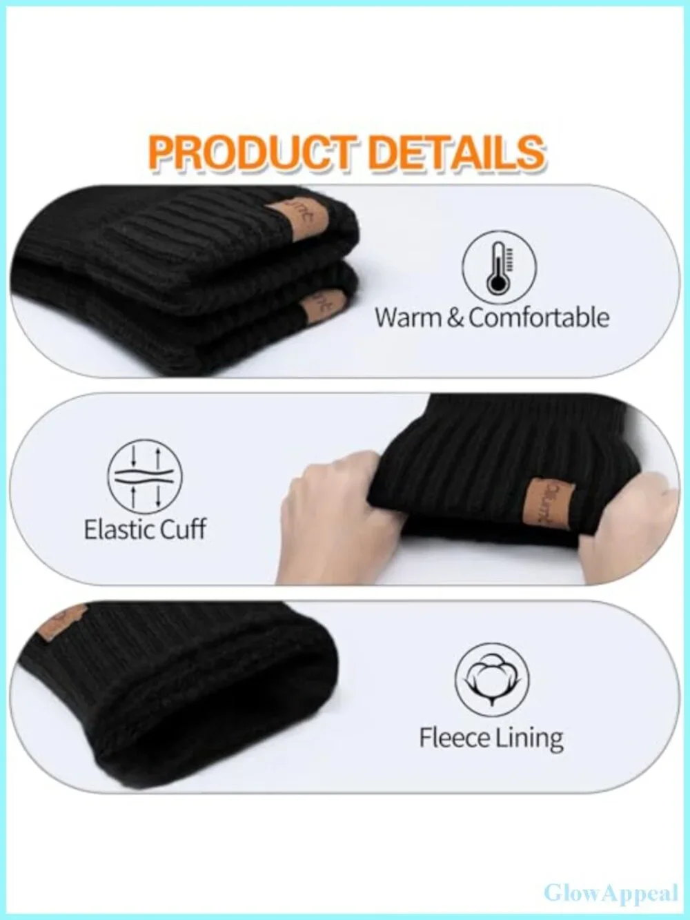 Winter Fingerless Gloves for Men Women Warm Knitted Half Finger Driving Working